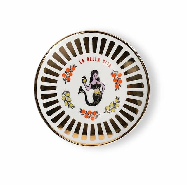 Тарелка декор с сиреной D 15,5см Bitossi UN BUON RICORDO BEL20105 Sirenetta