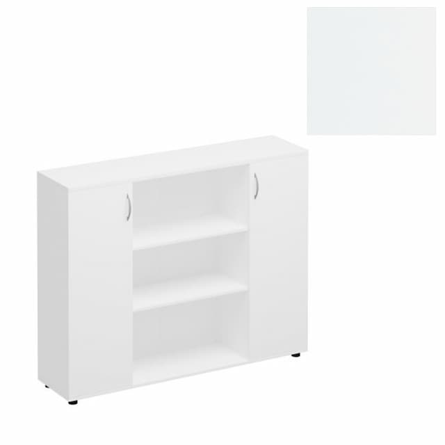 Шкаф комбинированный средний Юнитекс Комфорт К.529 БП (154x38x115.6) белый премиум