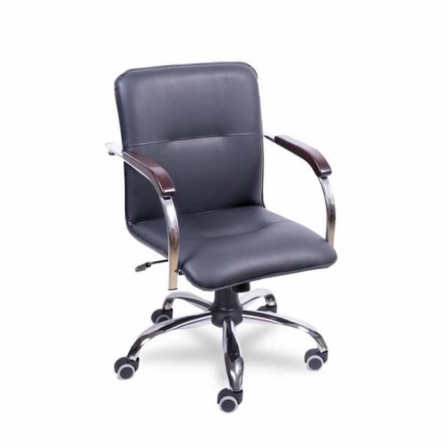 Стул для посетителей Мирэй Самба на крестовине хром, экокожа Oregon