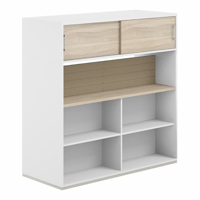 Стеллаж-комбо 1238 двухсторонний Norden Allegro AG.254.220.654.BG с антресолью и экраном тканевым низким