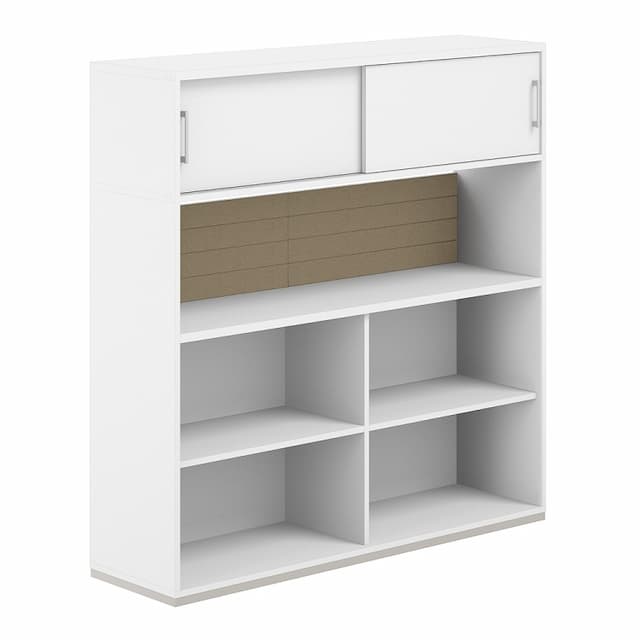 Стеллаж-комбо 1238 односторонний Norden Allegro AG.251.110.661.BG с антресолью и экраном тканевым высоким