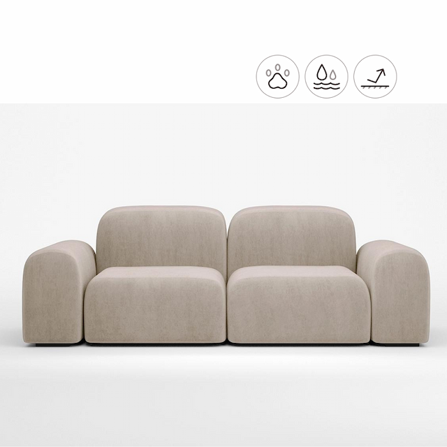 Диван Мастерфабрик Эмека Kenya beige ткань велюр