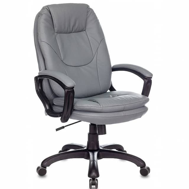 Кресло руководителя Бюрократ CH-868N серый эко.кожа крестов. пластик